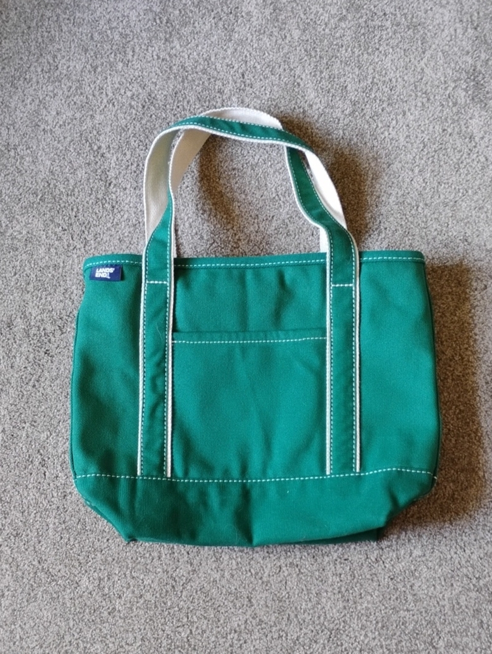 Lands' End Zip Top Medium Tote With Short Handles